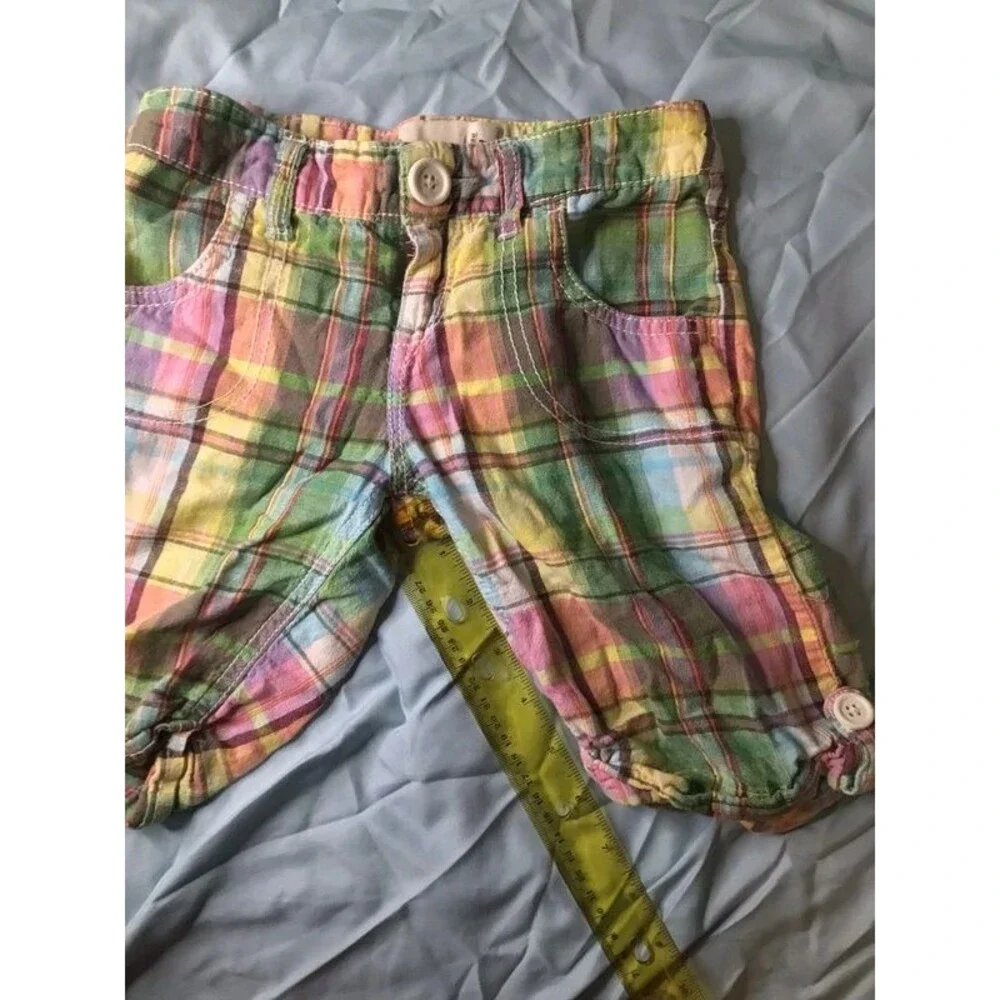 Old Navy Girls Size 7 Adjustable Plaid Shorts